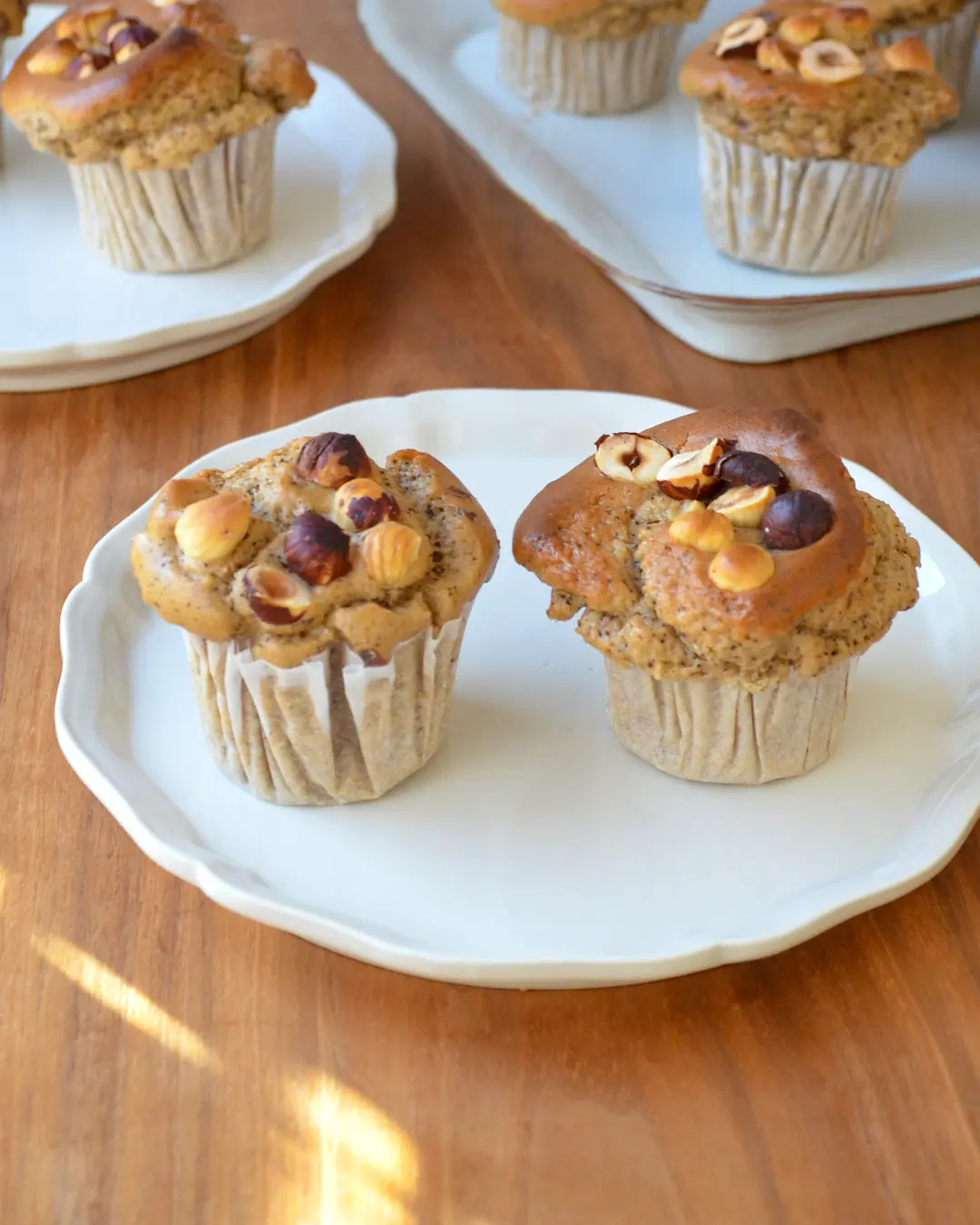 コーヒーとヘーゼルナッツのマフィン