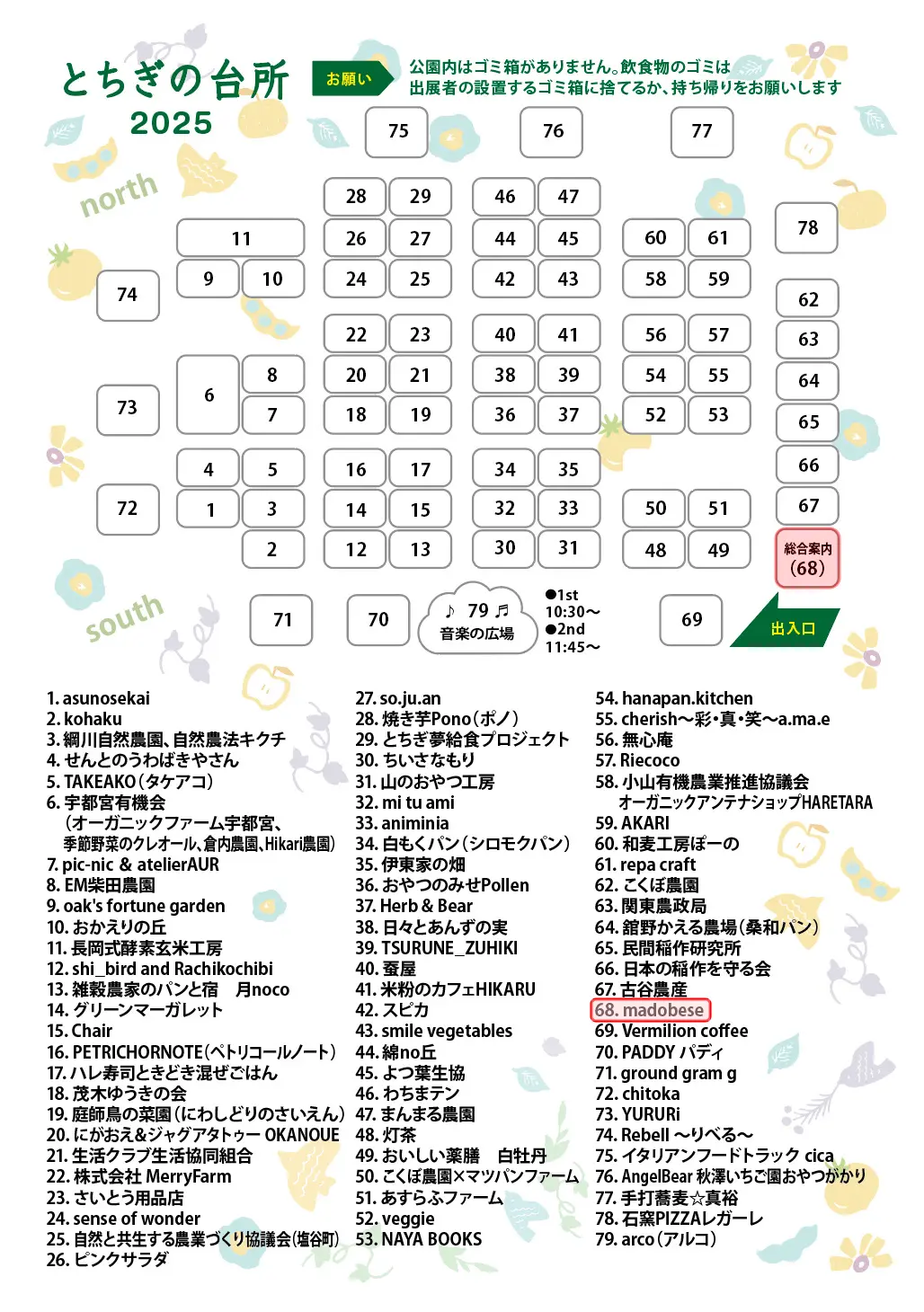 とちぎの台所会場配置図